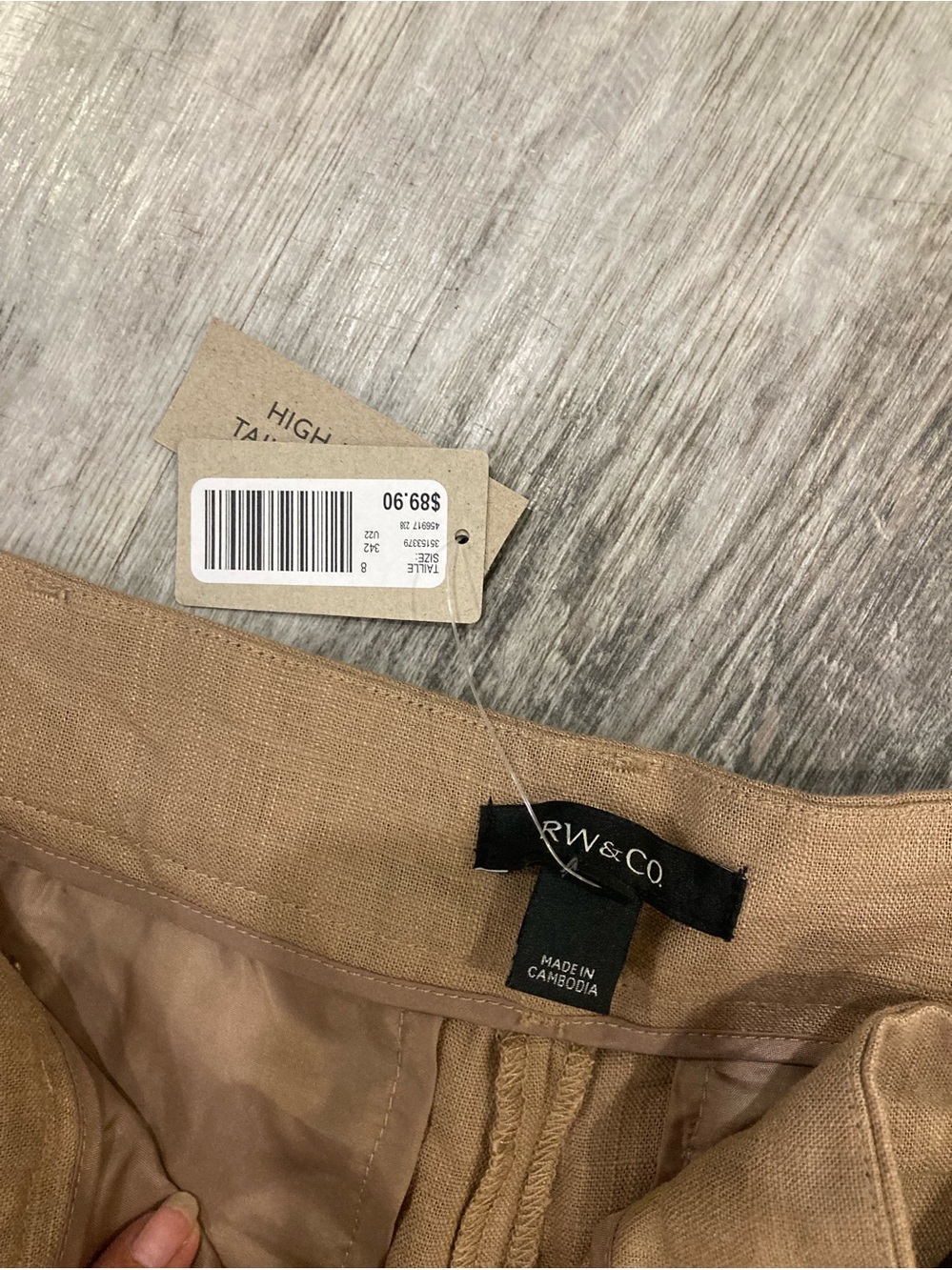 RW & Co 55% Linen pants. New with tags - Picture 2 of 7